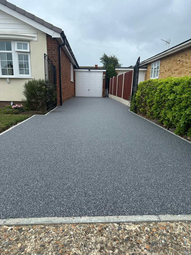 Teratherm Surface Thermal system installed beneath driveway with no outdoor equipment