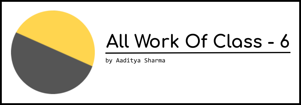 All Work Of Class - 6