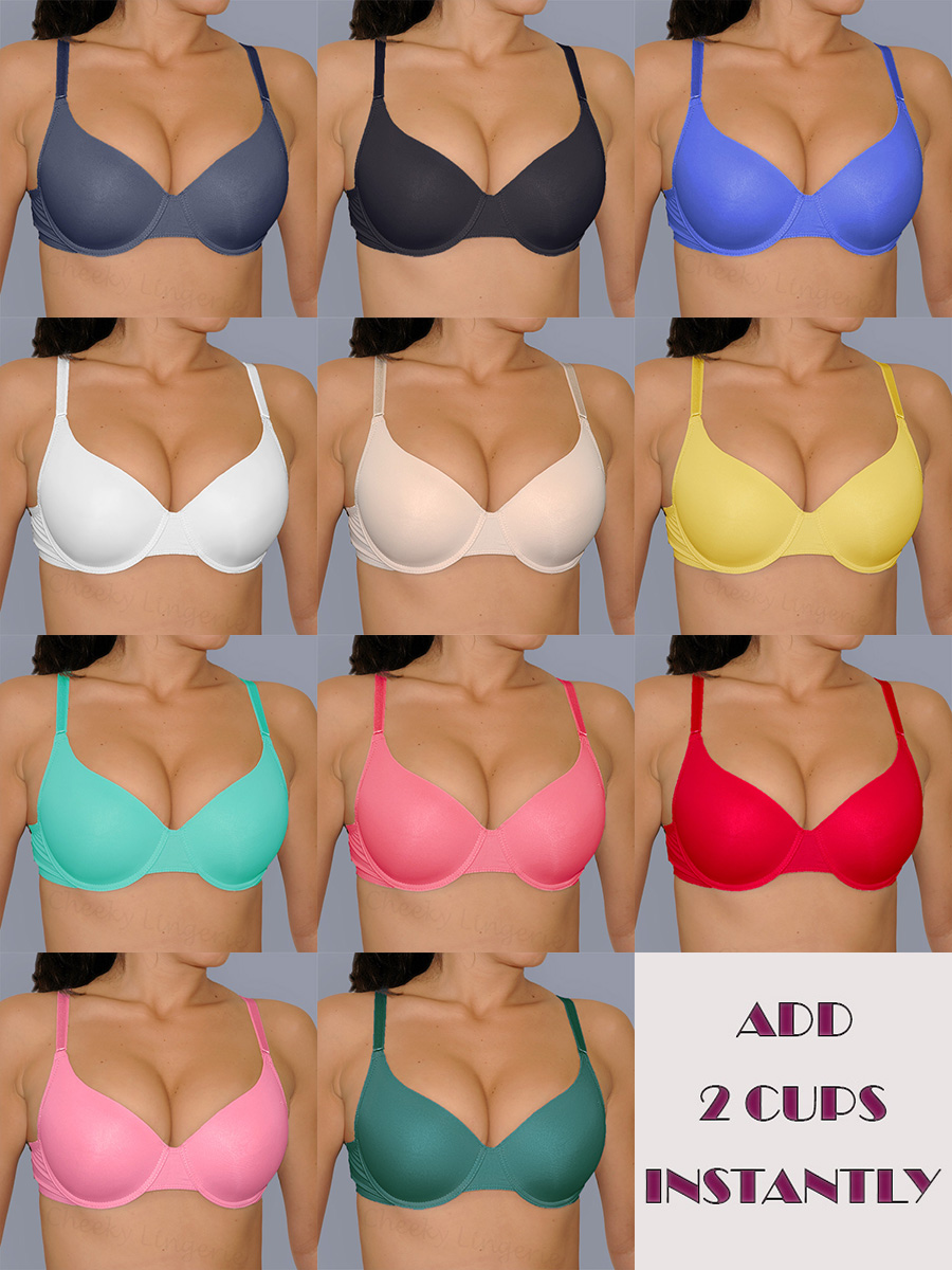 Smart & Sexy Add 2 Cup Sizes, Maximum Cleavage Underwire, Push Up Bras for  Women, Aqua Marine, 32B : : Clothing, Shoes & Accessories