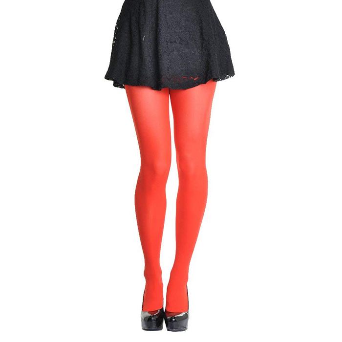 Womens Red Seamless Ultra Stretchy 70 Denier Opaque Pantyhose Tights ...