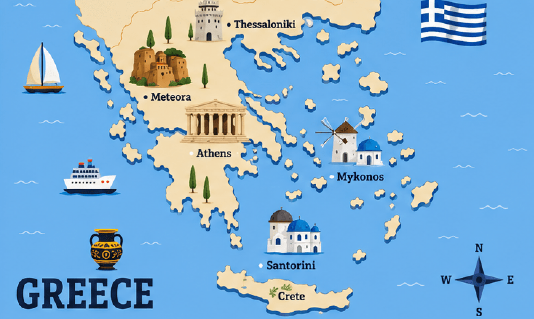 Mapa de Grecia