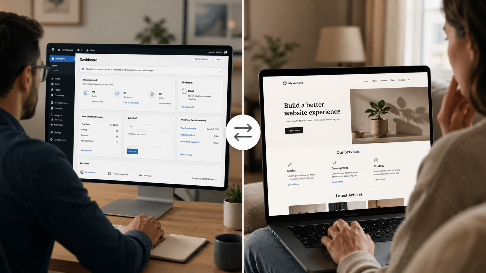 Website owner and visitor viewing the same website differently