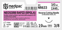 SUTUR NEOSORB RAPID NR633 19DS 3-0 45CM 24 STK MEDIPAC