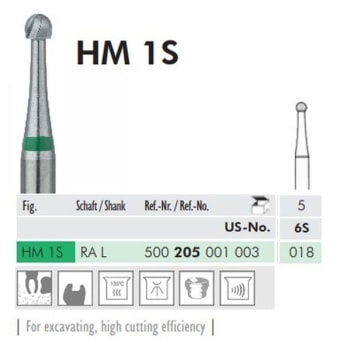 HARDMETALLBOR RUND VS 1S-018 LANG 5 STK MEISINGER