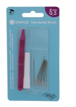 INTERDENTALBØRSTER 0.5MM LILLA 12 STK SIMPLEE