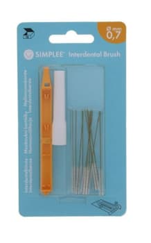 INTERDENTALBØRSTER 0.7MM GUL 12 STK SIMPLEE