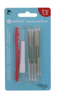 INTERDENTALBØRSTER 1.2MM RØD 12 STK SIMPLEE