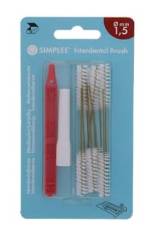 INTERDENTALBØRSTER 1.5MM MØRK RØD 12 STK SIMPLEE