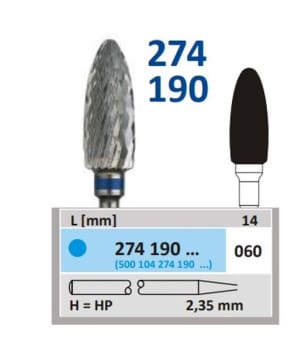 FRESER HARDMETALL HS 274 190 060 BLÅ STK HORICO