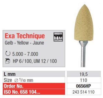 POLERER EXA TECHNIQUE SILICON HS FIN GUL 0656HP 6STK