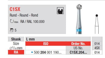 HARDMETALLBOR RUND VS C1SX-014 5 STK EDENTA