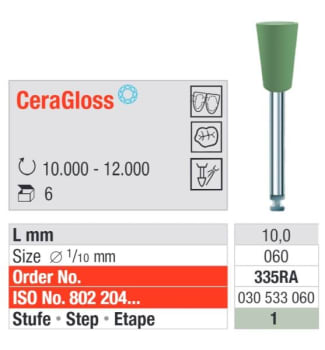 POLERER CERAGLOSS 1 KOPP GRØNN VST 6 STK  EDENTA