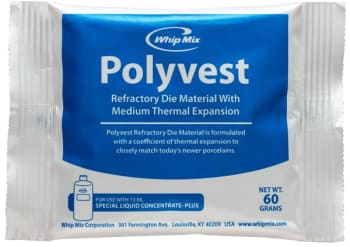 INVESTMENT POLYVEST 24X60 GR BRENNKERAM WHIP MIX