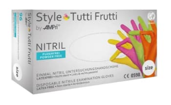 HANSKER TUTTI FRUTTI NITRIL MEDIUM ASSORTERTE FARGER 96 STK