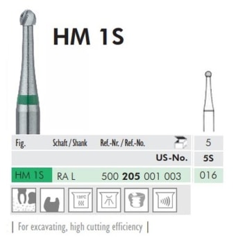 HARDMETALLBOR RUND VS 1S-016 LANG 5 STK MEISINGER