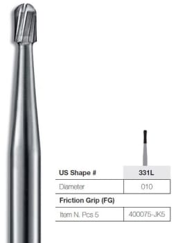 HARDMETALLBOR JET AMALGAM FG 331L-010 PÆRE 5 STK KERR