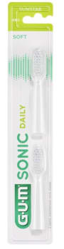 BØRSTEHODER SONIC DAILY MYK HVIT 2 STK GUM
