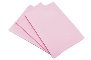 SERVIETTER PLASTBELAGT ROSA 45 X 33 CM 500 STK SIMPLEE