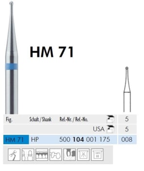 HARDMETALLBOR RUND HS HM71-008 5STK MEISINGER
