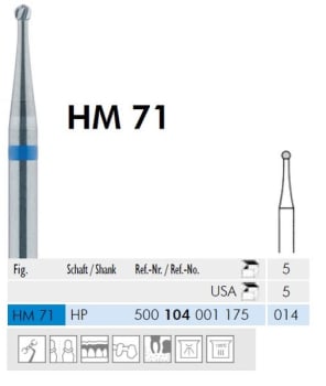 HARDMETALLBOR RUND HS HM71-014 5STK MEISINGER