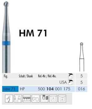 HARDMETALLBOR RUND HS HM71-016 5STK MEISINGER