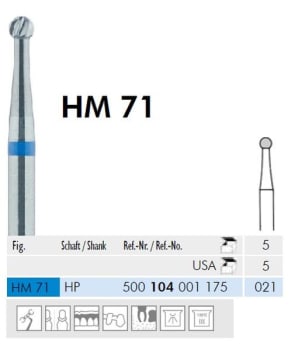 HARDMETALLBOR RUND HS HM71-021 5STK MEISINGER