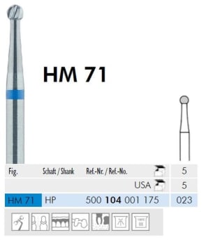 HARDMETALLBOR RUND HS HM 71-023 5STK MEISINGER