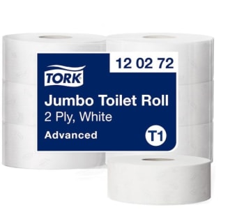 TOALETTPAPIR 2-LAGS JUMBO ADVANCED T1 6 RULLER TORK