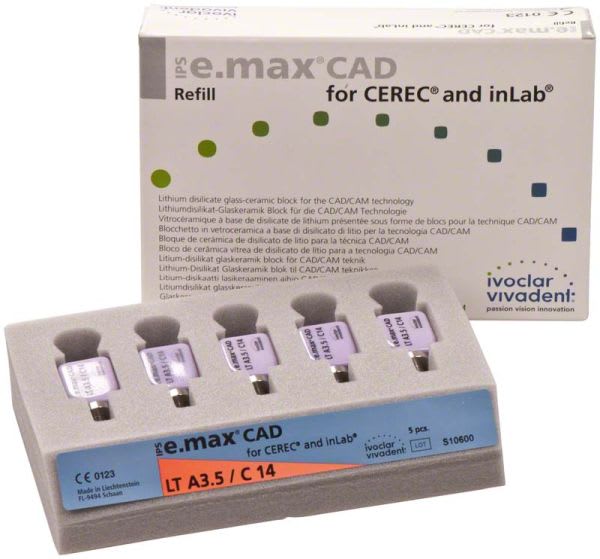 E.MAX CAD CEREC/inLab LT A3.5 C14 5 STK