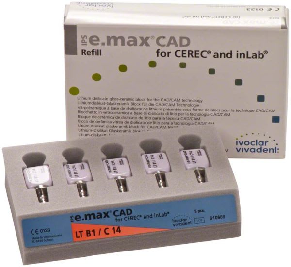 E.MAX CAD CEREC/inLab LT B1 C14 5 STK