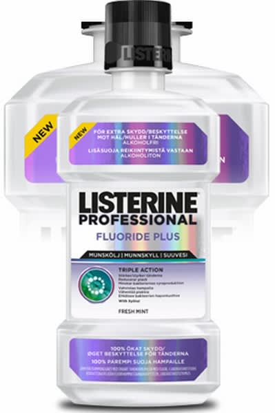 MUNNSKYLL LISTERINE PROF FLUORIDE PLUS 6X500ML