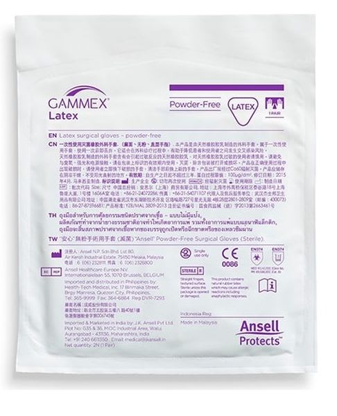 OPERASJONSHANSKER GAMMEX 6 LATEX U/PUDDER PAR
