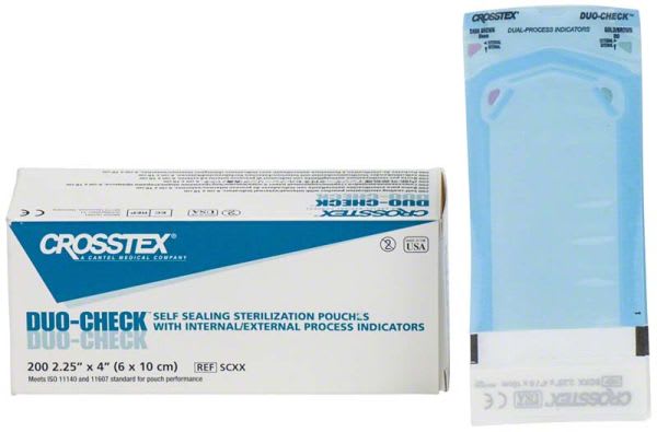 AUTOKLAVPOSER 6 X 10 CM SELVKLEBENDE 200 STK CROSSTEX