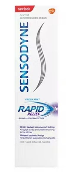 TANNKREM SENSODYNE RAPID RELIEF 12 STK