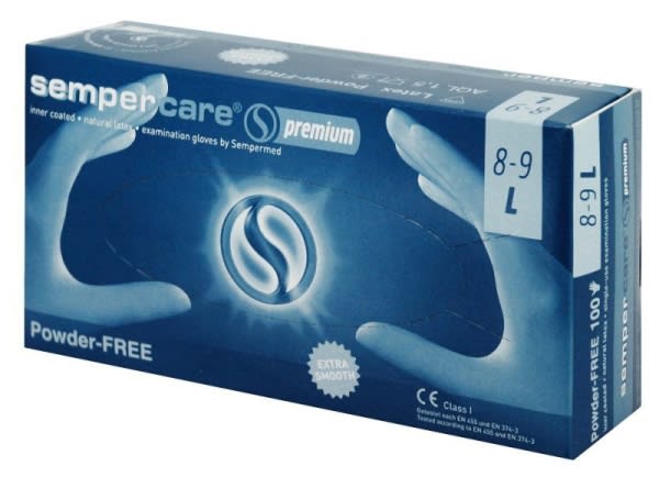 HANSKER LATEX SEMPERCARE PREMIUM L 100 STK PUDDERFRI