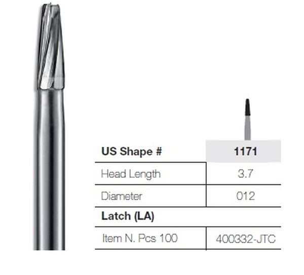 HARDMETALLBOR JET FISSUR VS 1171-012 KONISK RT 100 STK KERR