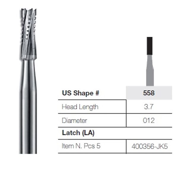 HARDMETALLBOR JET FISSUR VS 558-012 TVERRHUGG 5 STK KERR