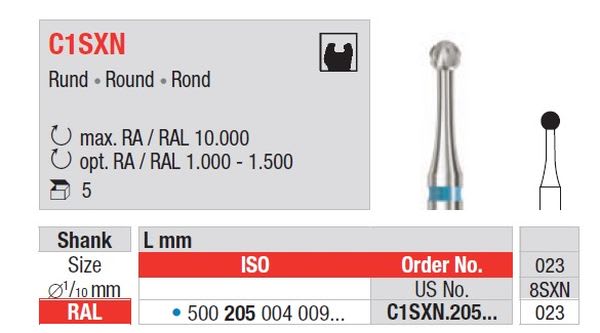 HARDMETALLBOR RUND VS 26MM C1SXN-023 5 STK EDENTA