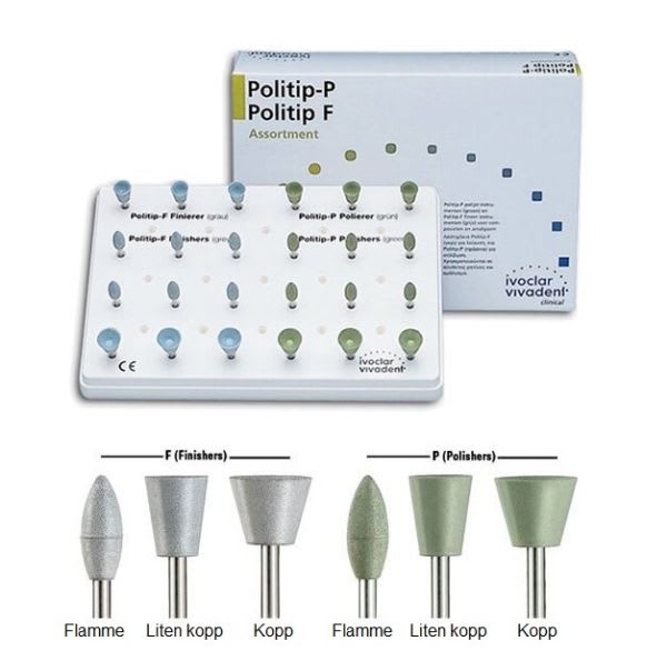 POLERER POLITIP-F FINISH KOPP 6 STK GRÅ 533603