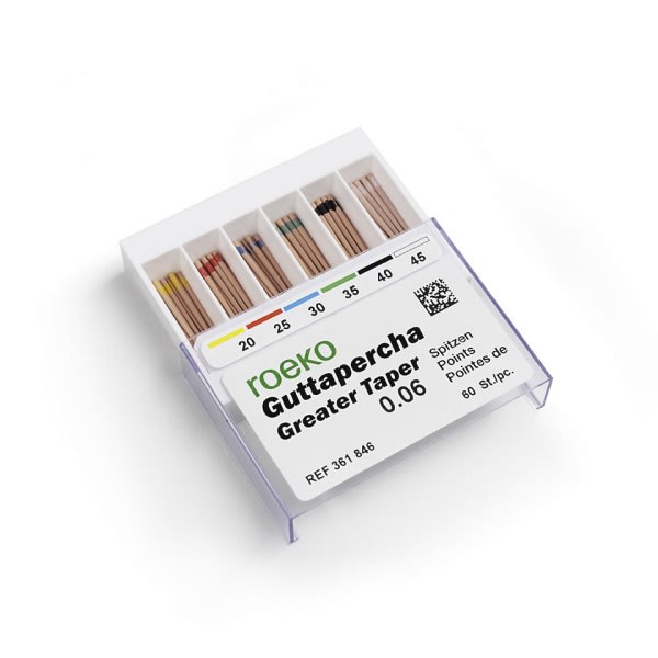 GUTTAPERKA 20-45 GREATER TAPER 06 ASSORTERT 361846 ROEKO
