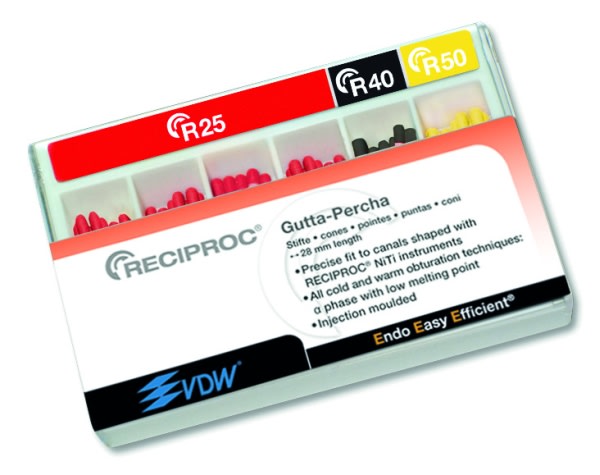 RECIPROC GUTTAPERKA POINTS R40 SORT 60 STK 28MM VDW