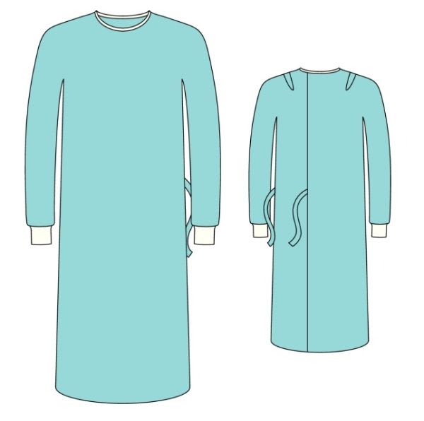 <p>Steril kirurgisk frakk med Standard Performance for prosedyrer med moderat væskemengde.</p>