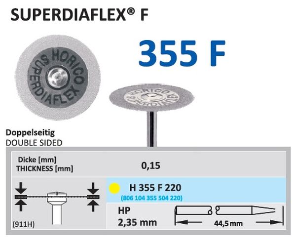 DIAMANT HS 355F-220 DIAFLEX DOBBELTSIDIG STK HORICO