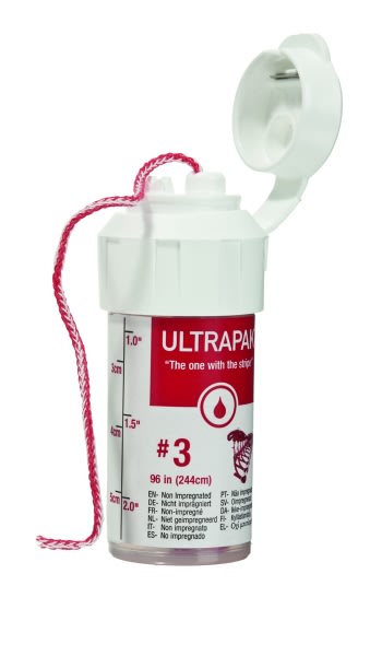 RETRAKSJONSTRÅD ULTRAPAK TRÅD #3 RØD 9336 ULTRADENT