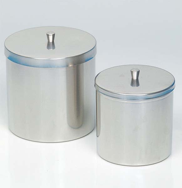 STÅLKRUKKE MED LOKK 12 X 12 CM