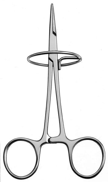 ARTERIEKLEMME PEANG 1893 MED RING RETT 12.5 CM CARL MARTIN