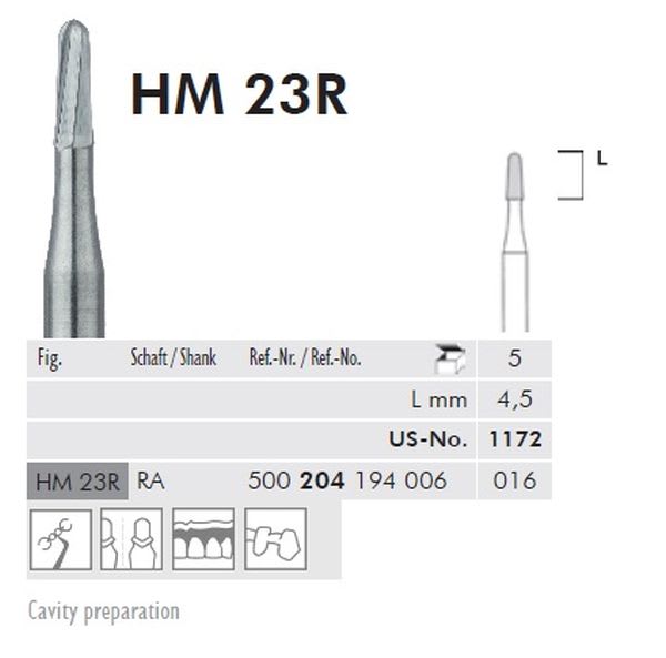 HARDMETALLBOR FISSUR VS 23R-016 5 STK MEISINGER