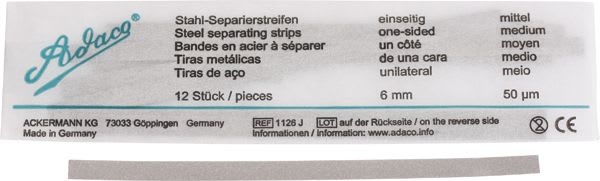 STÅLSTRIPS 6MM MEDIUM 12 STK ADACO