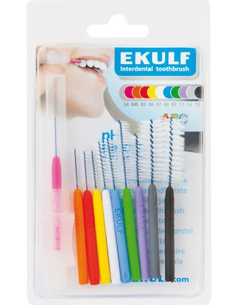 INTERDENTALBØRSTER PH ASSORTERT 1 PK/10 STK BØRSTER EKULF