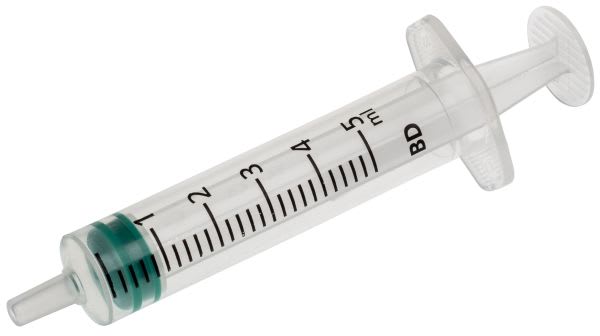 SKYLLESPRØYTER LUER 5ML 100 STK BD EMERALD